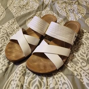 White sandals, 9.5 Women's, Gently Worn, Kim Rogers